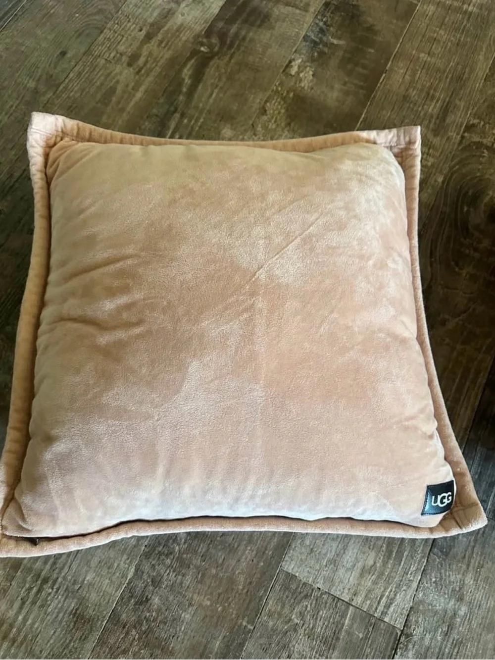 UGH Plush Square Throw Pillow in Blush Pink
